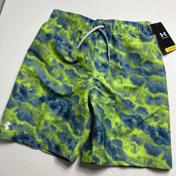 New! Under Armour Blue Green Swim Trunks - Picture 2 of 6